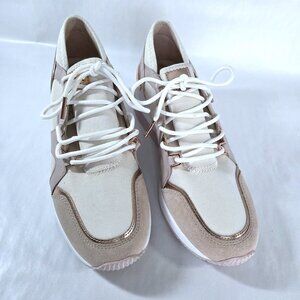 NWOT Michael Kors Light Pink and Cream Sneakers with Rose Gold Sneakers Size 8M